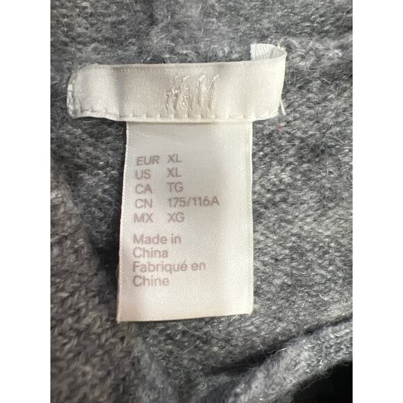 H&M Soft Long Hooded Tunic Sweater S XL Cozy Acrylic Wool Blend Great Condition - Picture 8 of 12